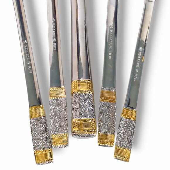 Wallace Golden Corsica 5 Piece Place Setting 18/10 Stainless Steel Flatware - Picture 10 of 10
